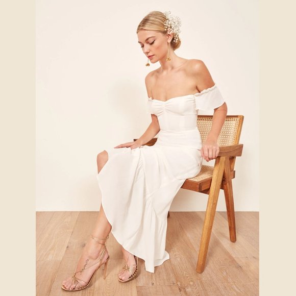 Reformation Butterfly Dress + Ivory - Picture 3 of 7